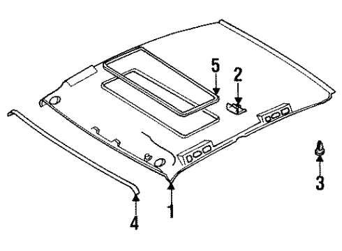Audi 893-867-505-D-8ZU Headliner 893-867-505-D-8ZU Audi Headliner
