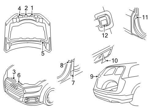 Audi 4M0-010-502-HS Label Audi 4M0-010-502-HS Label