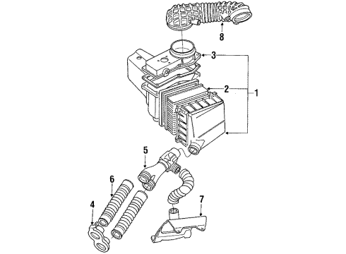 Audi 034-133-837-AR Air Cleaner Assembly Audi 034-133-837-AR Air Cleaner Assembly