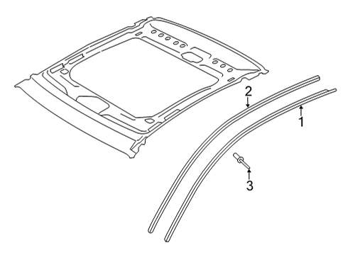 Audi 4K8-853-703-C-MI7 Molding 4K8-853-703-C-MI7 Audi Molding