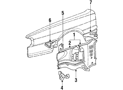 Audi 855-809-101-D Wheelhouse Assembly