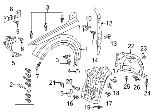 Audi 4M8-821-172-P Wheel Hous