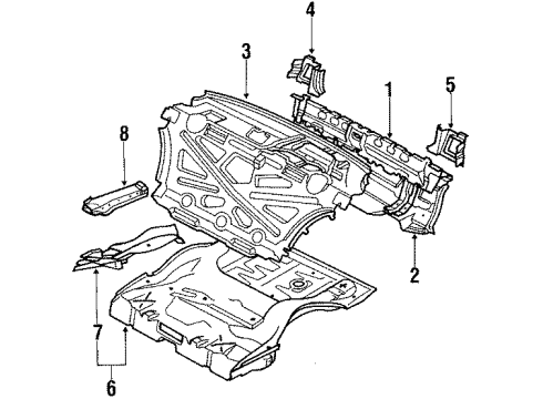 Audi 811-813-302-A Panel Below Lid Audi 811-813-302-A Panel Below Lid