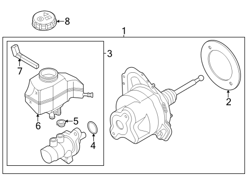 Audi 8Y0-614-105-M BRAKE SERV 8Y0-614-105-M Audi BRAKE SERV