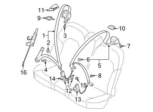 Audi 4N0-857-620-A SEAT BELT Audi 4N0-857-620-A SEAT BELT