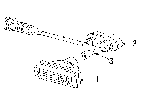Audi 443-953-055 Parking Lamp Assy Audi 443-953-055 Parking Lamp Assy