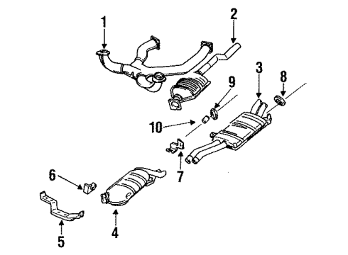 Audi 441-253-101-Q Cross Over Pipe Audi 441-253-101-Q Cross Over Pipe