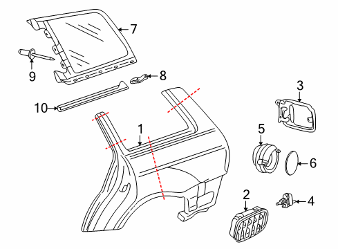 Audi 8D5-853-345-2ZZ Molding 8D5-853-345-2ZZ Audi Molding