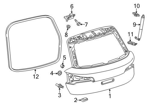 Audi 80A-827-477-A Hinge Plate 80A-827-477-A Audi Hinge Plate