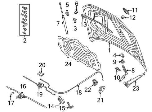 Audi 811-807-577-F Trunk Lid Trim Nut 811-807-577-F Audi Trunk Lid Trim Nut