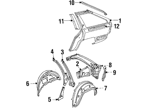 Audi 445-809-324-B Quarter Panel