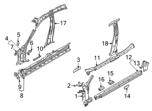 Audi 9J1-810-715 Inner Reinforcement Damper 9J1-810-715 Audi Inner Reinforcement Damper