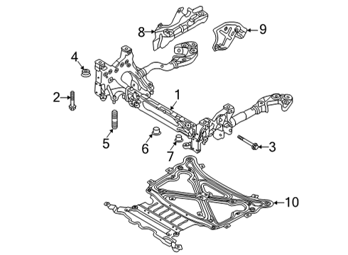 Audi N-910-125-02 Lower Reinforcement Mount Bolt N-910-125-02 Audi Lower Reinforcement Mount Bolt