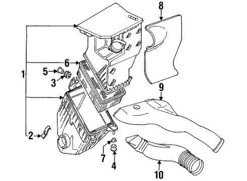 867-129-797 Audi Air Inlet Assembly Clip