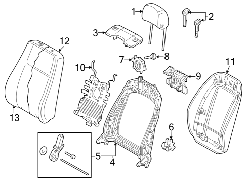 8W5-881-901-BP-ISD Audi Headrest