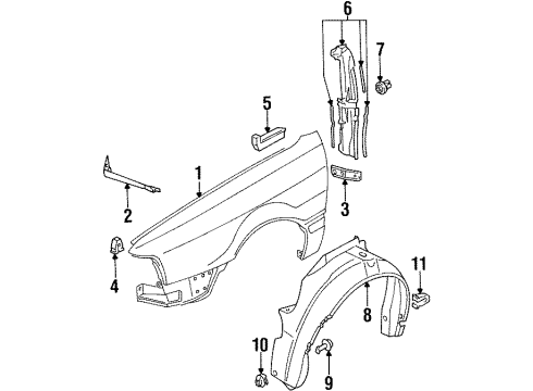 Audi 8A0-821-085 Rear Shield 8A0-821-085 Audi Rear Shield