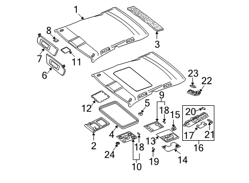 Audi 4D0-857-552-F-D05 Sunvisor Audi 4D0-857-552-F-D05 Sunvisor