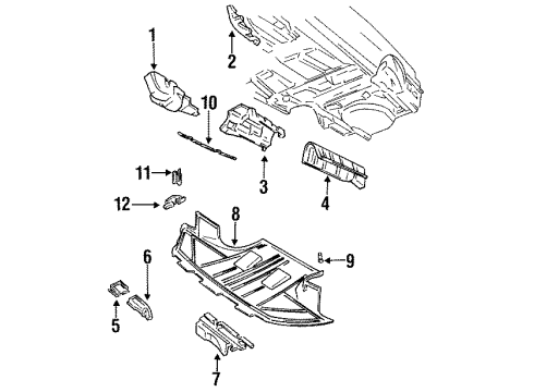 4A0-805-121-B Audi Lower Shield Pin