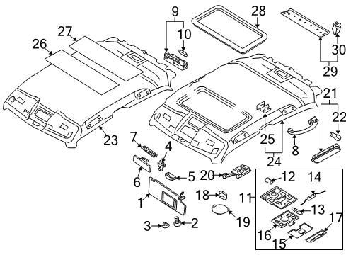 Audi 8P4-867-549-A Headliner Clip 8P4-867-549-A Audi Headliner Clip