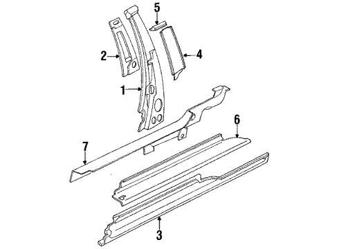 Audi 895-809-223-A Inner Pillar Audi 895-809-223-A Inner Pillar