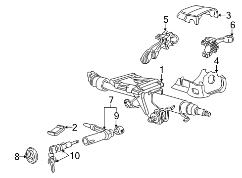 Audi 4D0-905-855-A Ignition Lock Cylinder 4D0-905-855-A Audi Ignition Lock Cylinder