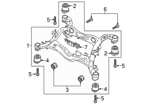 Audi 4K0-505-257-B Suspension Crossmember Spacer Audi 4K0-505-257-B Suspension Crossmember Spacer