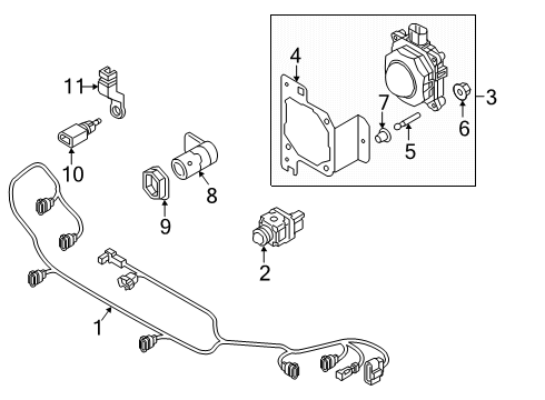 Audi 80A-919-261-E Parking Sensor Bracket 80A-919-261-E Audi Parking Sensor Bracket
