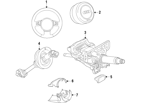 Audi 420-419-091-F-TNA Steering Wheel 420-419-091-F-TNA Audi Steering Wheel