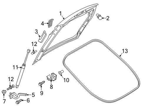 8S8-098-617 Audi Lift Gate Hardware Kit
