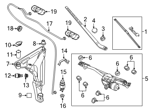 4H1-955-407-B-1P9 Audi Wiper Arm