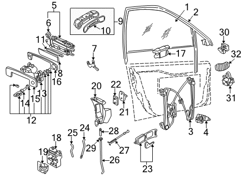 Audi 8L0-962-107-A-01C Lock Switch 8L0-962-107-A-01C Audi Lock Switch