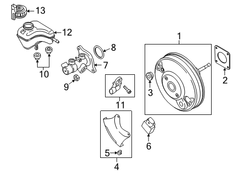 Audi 8J1-612-107-E Brake Booster 8J1-612-107-E Audi Brake Booster