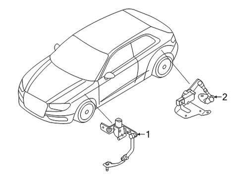 Audi 5WA-412-521-E Height Sensor 5WA-412-521-E Audi Height Sensor