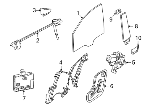 Audi 4J3-837-449 Regulator Assembly Stop 4J3-837-449 Audi Regulator Assembly Stop