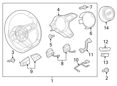 8S0-419-685-D Audi Emblem