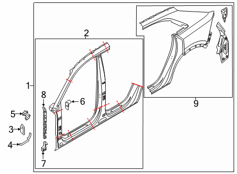 Audi 4M8-803-415-B Strip 4M8-803-415-B Audi Strip