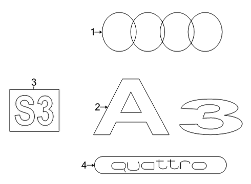 Audi 8Y0-853-740-B-5FQ NAME PLATE Audi 8Y0-853-740-B-5FQ NAME PLATE