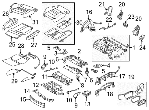 Audi 4G8-898-022 Lumbar Support Hardware Kit Audi 4G8-898-022 Lumbar Support Hardware Kit