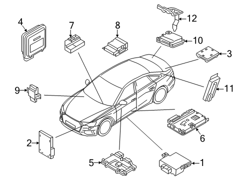 Audi 4N0-880-201-L-DF9 Driver Inflator Module 4N0-880-201-L-DF9 Audi Driver Inflator Module