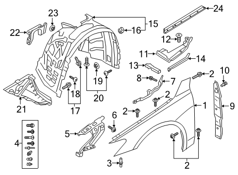 Audi 4K0-098-625 Mount Kit Audi 4K0-098-625 Mount Kit