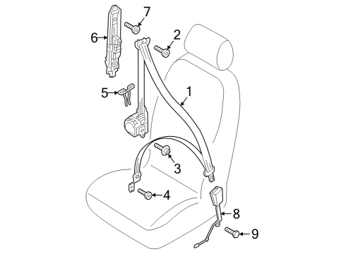 Audi 8Y0-857-706-P-VM1 SEAT BELT 8Y0-857-706-P-VM1 Audi SEAT BELT