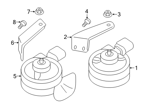 8T0-951-223-A Audi Horn