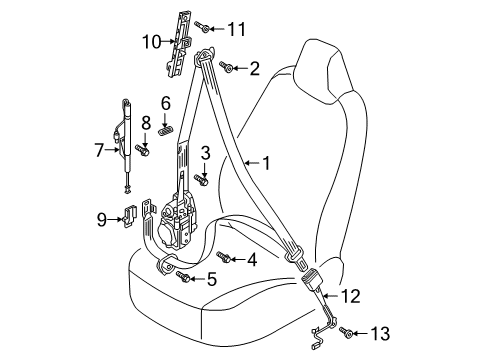 Audi 4M8-857-705-H-V04 Seat Belt Audi 4M8-857-705-H-V04 Seat Belt