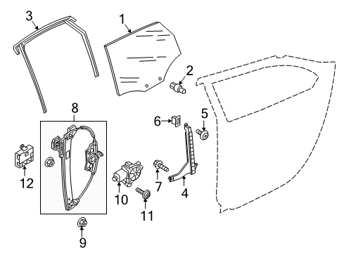 Audi 8W5-845-205-C Window Audi 8W5-845-205-C Window