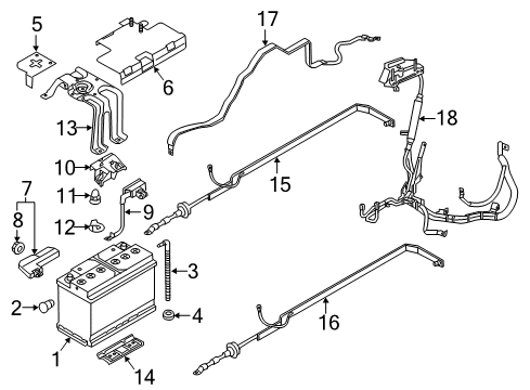 Audi 4H0-971-224-AN Positive Cable 4H0-971-224-AN Audi Positive Cable