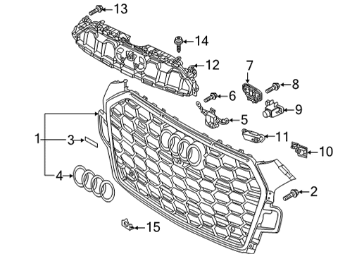 Audi 8W6-853-651-BN-T94 Grille Audi 8W6-853-651-BN-T94 Grille