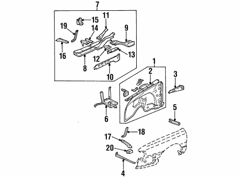 Audi 443-809-098-B Reinforcement
