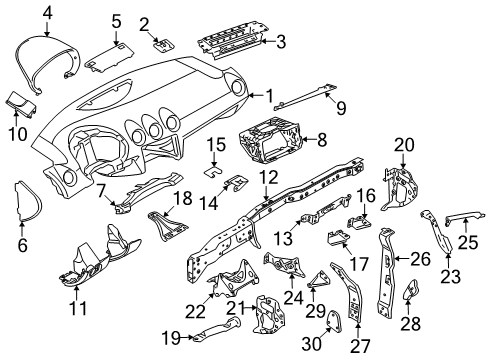 2014 Audi TT Quattro Instrument Panel Diagram