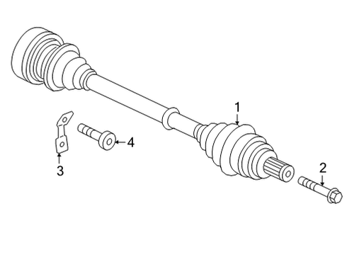 2021 Audi A7 Sportback Drive Axles - Rear Diagram