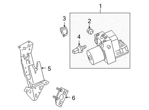 2005 Audi A8 Quattro ABS Components Diagram 2